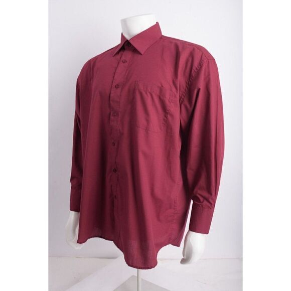 Hugo Boss Mens Dress Shirt Sz ? Button Down Red Burgundy Maroon NWT - Picture 3 of 6